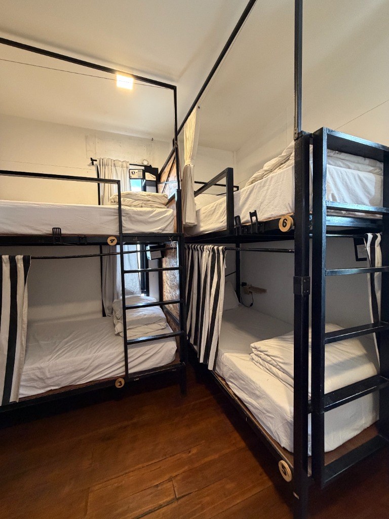 Spacious loft bunk suite layout with warm ambient lighting